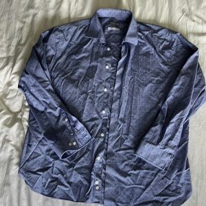 Michael Kors blue dress shirt with dots